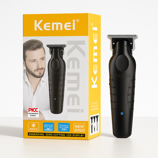 Kemei KM-2299 Professional Cordless Hair Clipper – Zero-Gapped T-Blade Trimmer for Men