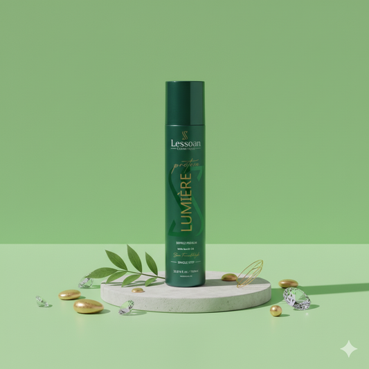 Lessoan Lumière Blonde Hair Treatment – One-Step Formaldehyde-Free Anti-Frizz & Volume Reducer with Buriti & Ojon Oils, NanoColor Technology (For Blonde & Gray Hair)(1000ML)