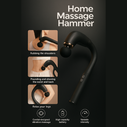 MDHL Home Massage Hammer – MD9820 Curved Precision Percussion Massager