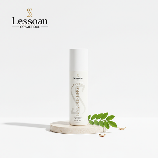 Lessoan Organic Protein Hair Treatment – Formaldehyde-Free Volume Reducer with Buriti, Argan and Flaxseed Oils, One-Step Vegan Hair Straightening System (500 ml)