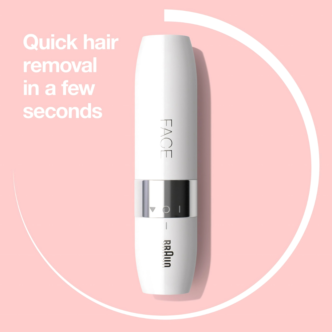 Braun FS 1000 facial hair remover with its washable head detached