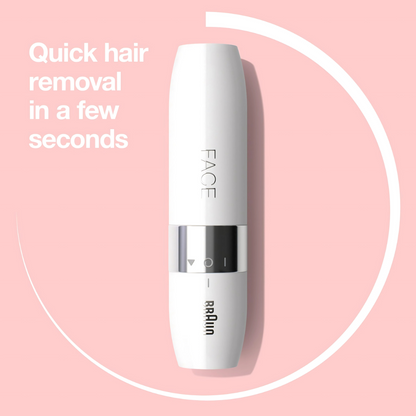 Braun FS 1000 facial hair remover with its washable head detached