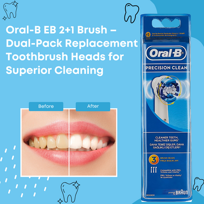 Oral-B EB 2+1 Brush replacement toothbrush heads in a package