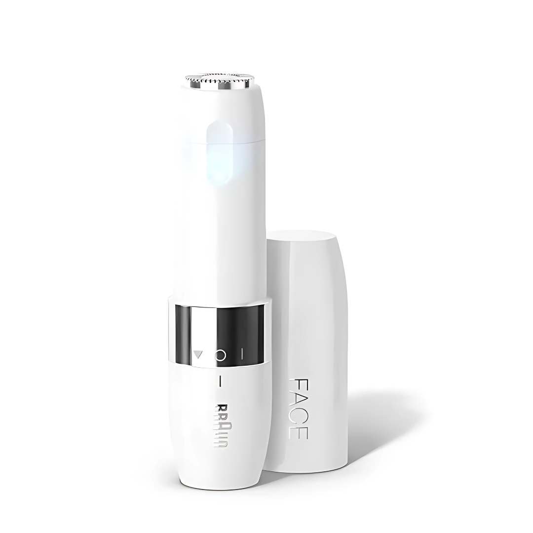 Braun FS 1000 facial hair remover with its washable head detached