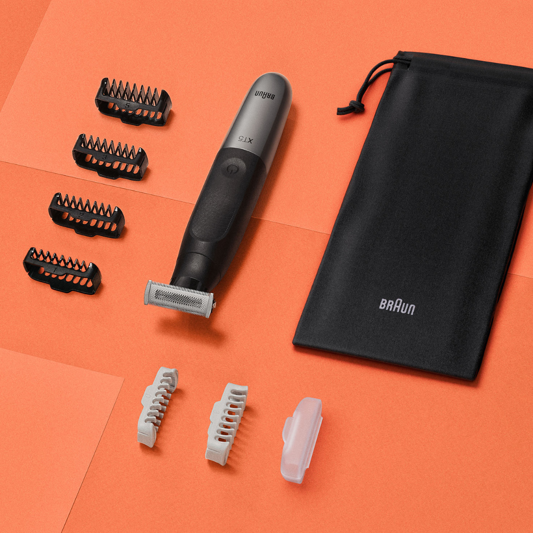 Braun XT 5200 5-in-1 trimmer with multiple grooming attachments
