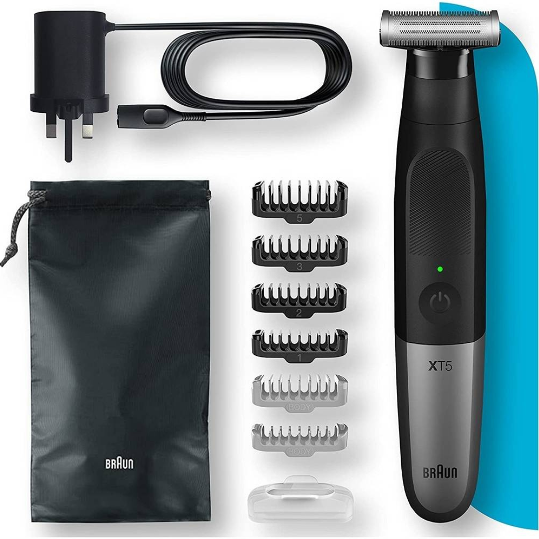 Braun XT 5200 5-in-1 trimmer with multiple grooming attachments