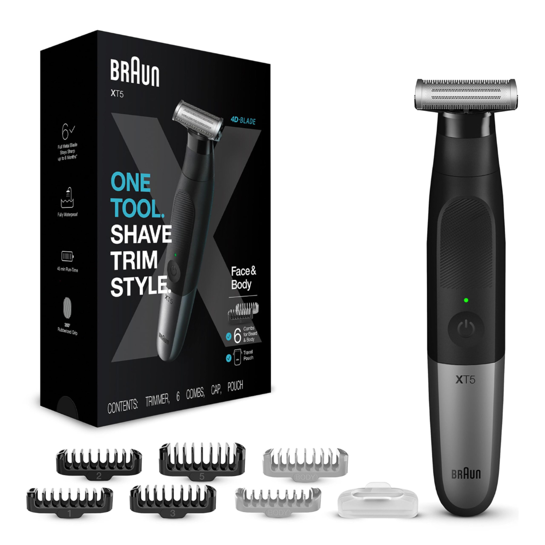 Braun XT 5200 5-in-1 trimmer with multiple grooming attachments