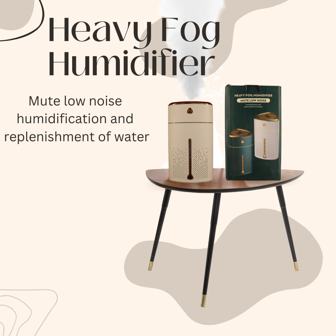 A modern heavy fog humidifier with low noise aoperation and water replenishment system