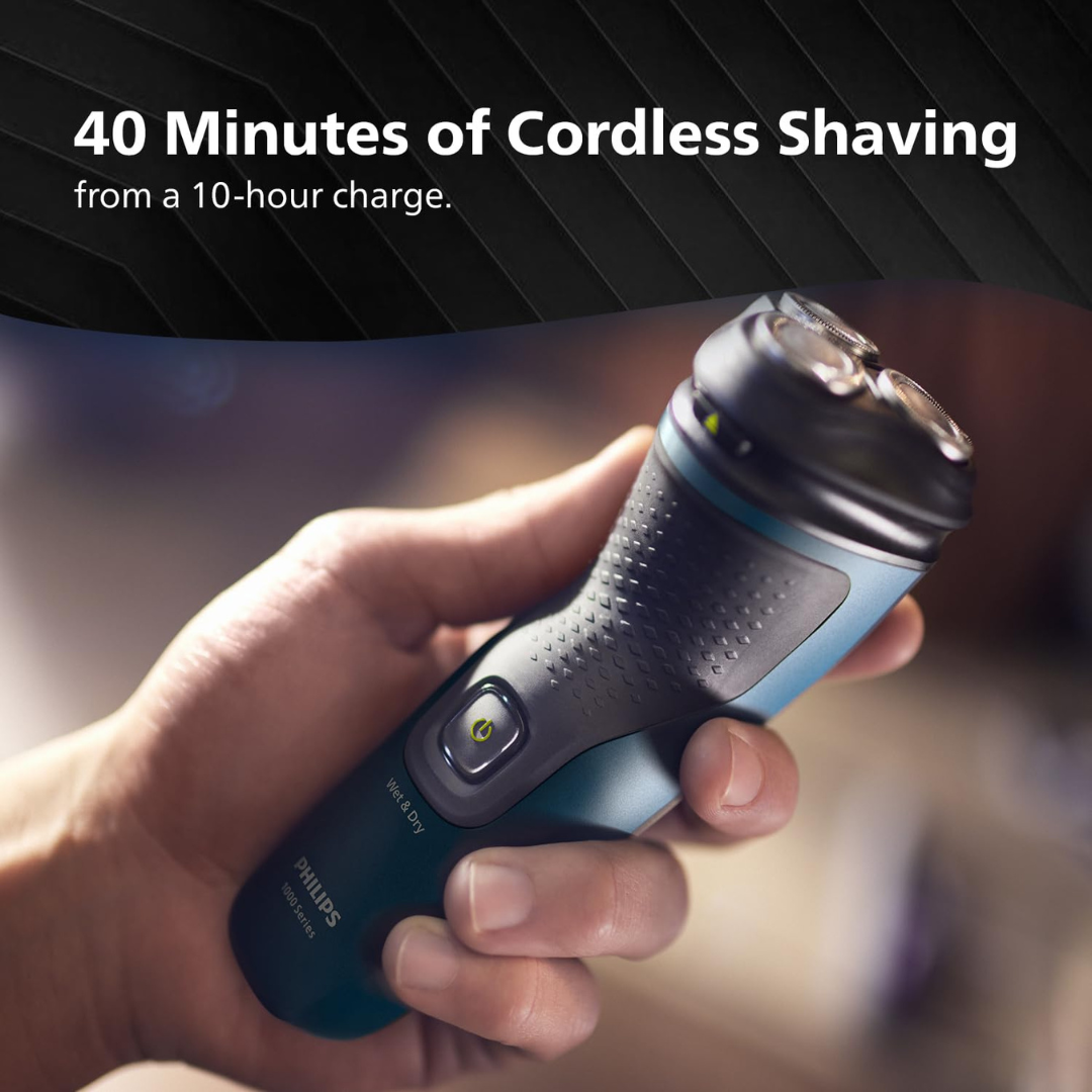 Philips 1100 Wet and Dry Electric Shaver S1121/41 with ergonomic design