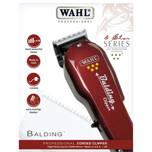 Close-up of Wahl Balding Clipper with zero-overlap surgical blades