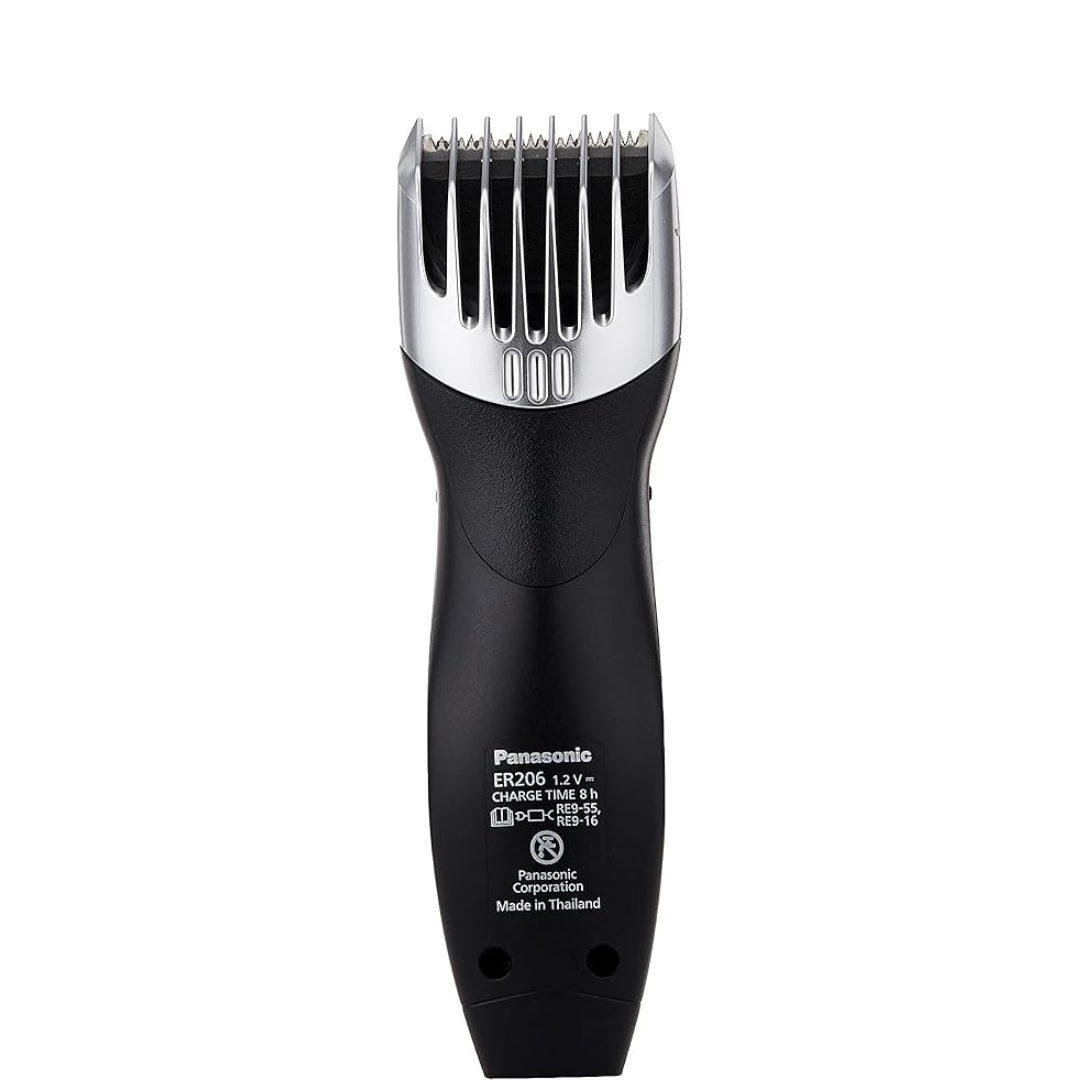 anasonic ER206K AC/Rechargeable Beard & Hair Trimmer with a sleek ergonomic design