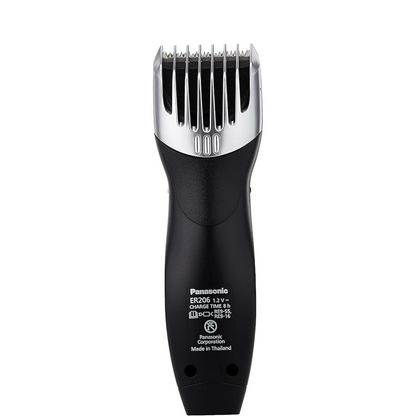 anasonic ER206K AC/Rechargeable Beard & Hair Trimmer with a sleek ergonomic design