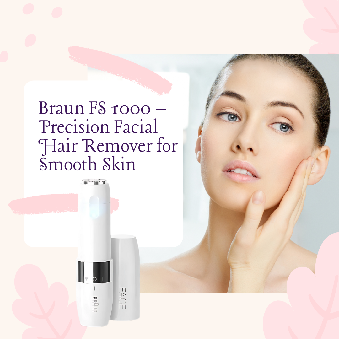 Braun FS 1000 facial hair remover with its washable head detached