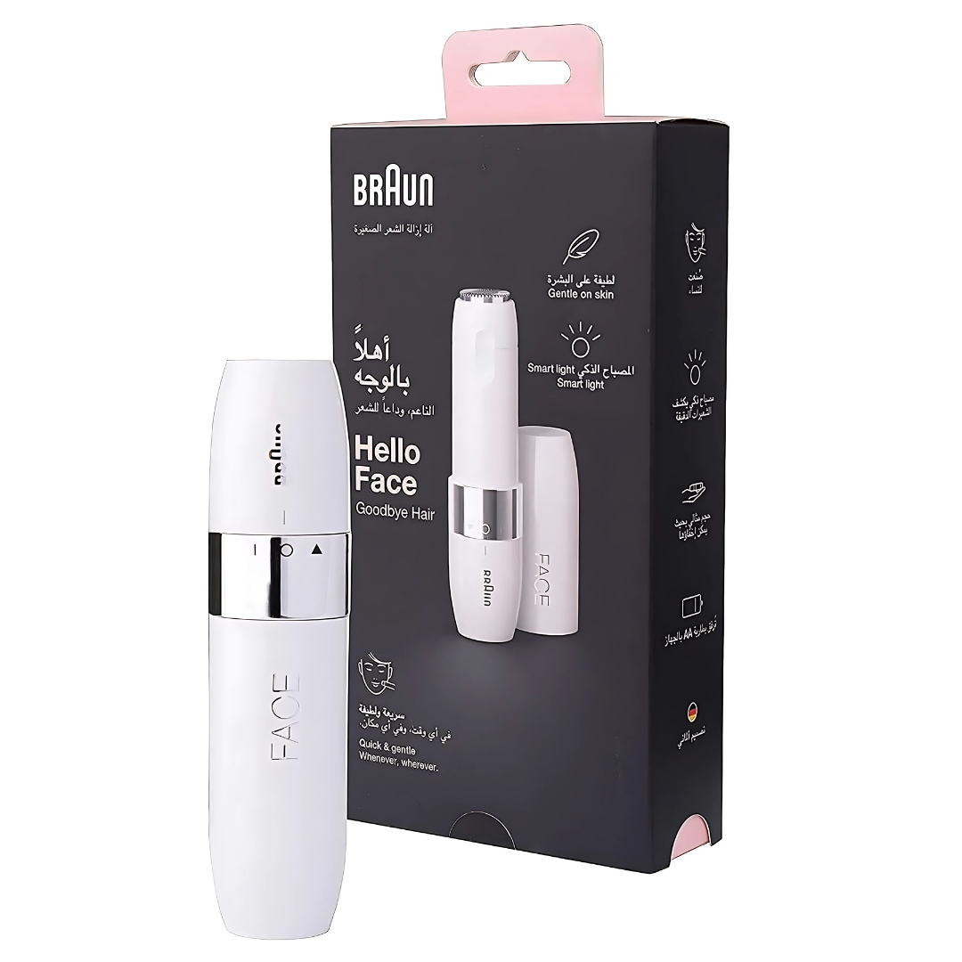 Braun FS 1000 facial hair remover with its washable head detached