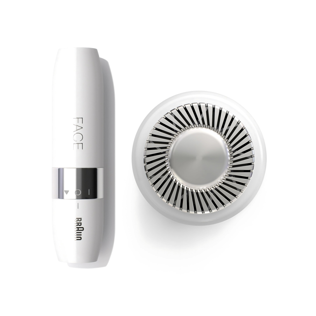 Braun FS 1000 facial hair remover with its washable head detached