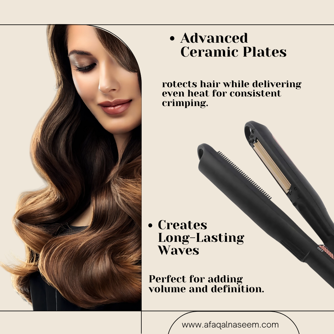 ENZO EN-3895 Professional Hair Crimper for Stylish, Long-Lasting Waves