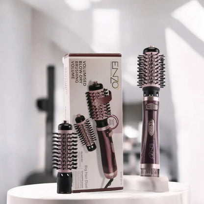 ENZO EN-747 Rotating Hot Air Brush with interchangeable brush heads for versatile styling.