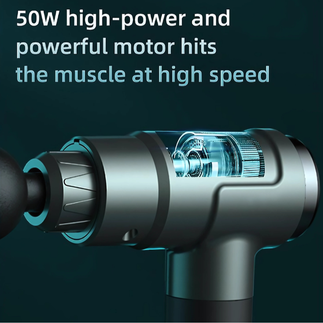 High-Powered Massage Gun with 210min Runtime for Sore Muscles and Deep Massage
