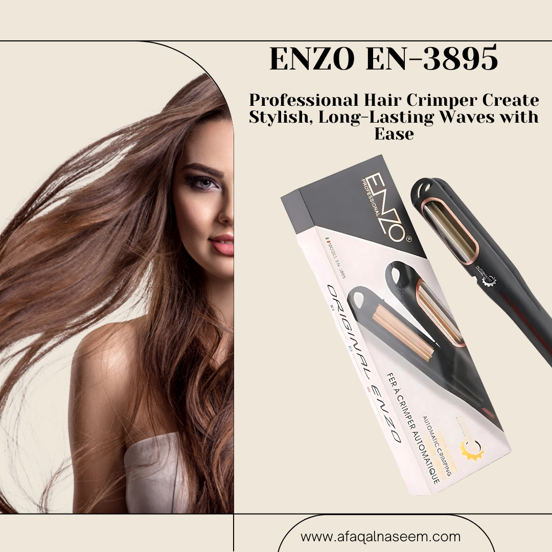 ENZO EN-3895 Professional Hair Crimper for Stylish, Long-Lasting Waves