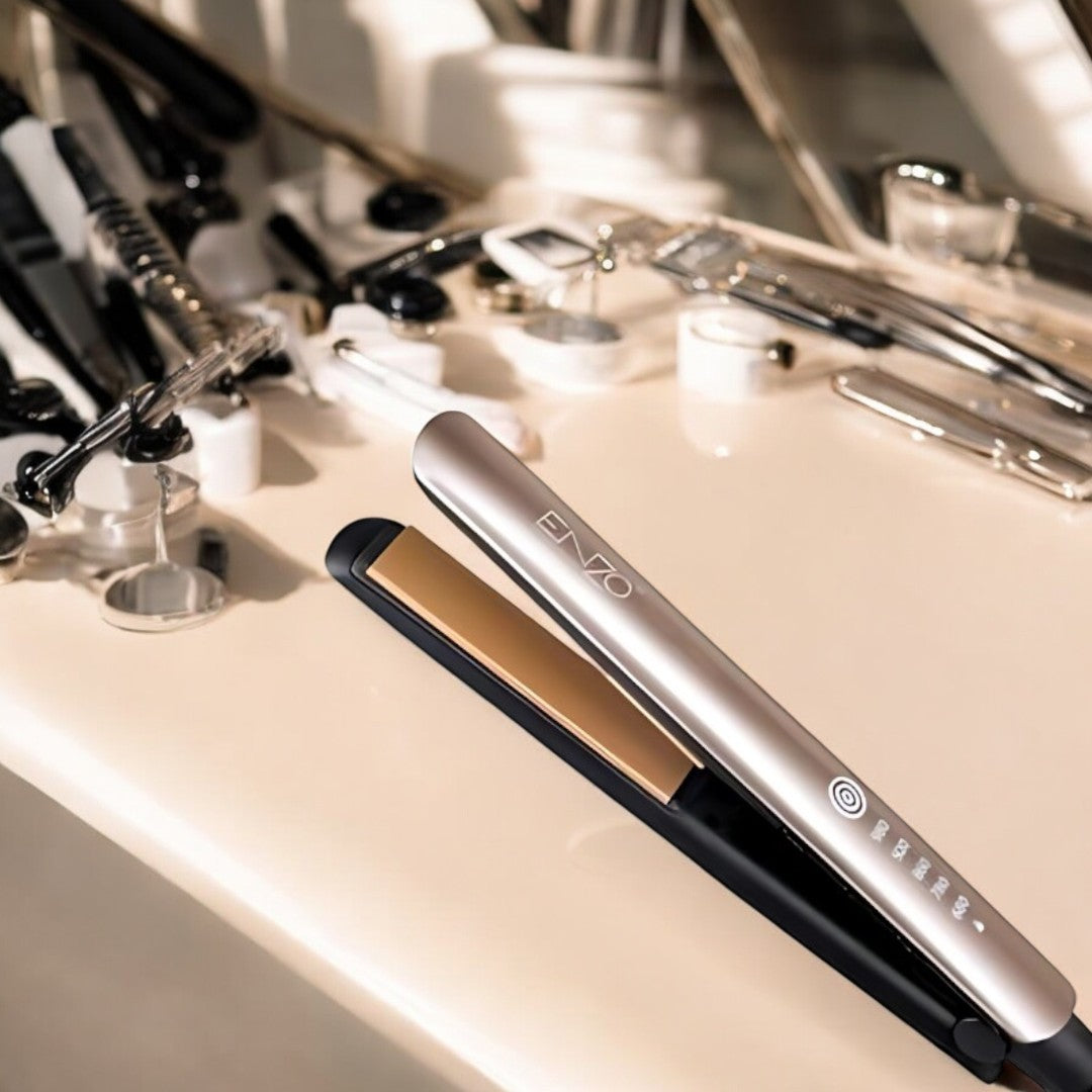 ENZO EN-3860 Tourmaline Ceramic Hair Straightener – Professional Flat Iron