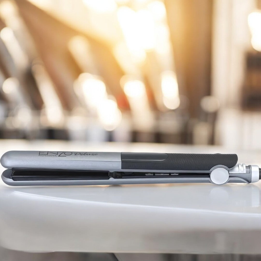 ENZO EN-1296B Professional Ionic Hair Straightener and Curler – Front view