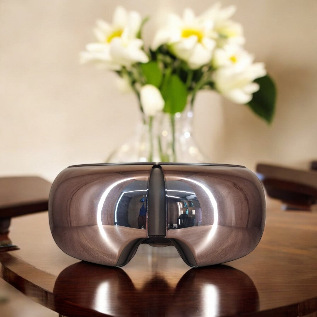 Smart Eye Massager with Adjustable Headband for Relaxation and Comfort