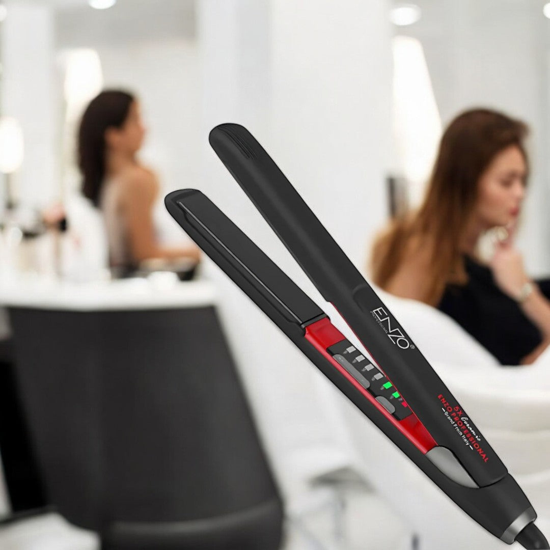 Adjustable temperature settings on PrecisionWare Enzo EN-5183 for customized styling.