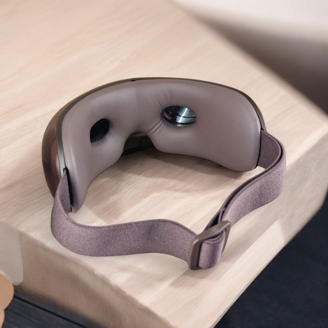 Smart Eye Massager with Adjustable Headband for Relaxation and Comfort
