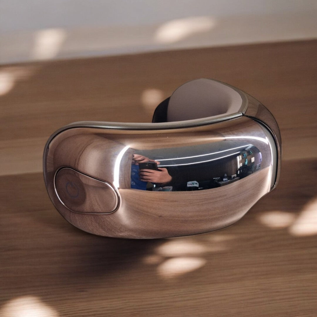 Smart Eye Massager with Adjustable Headband for Relaxation and Comfort