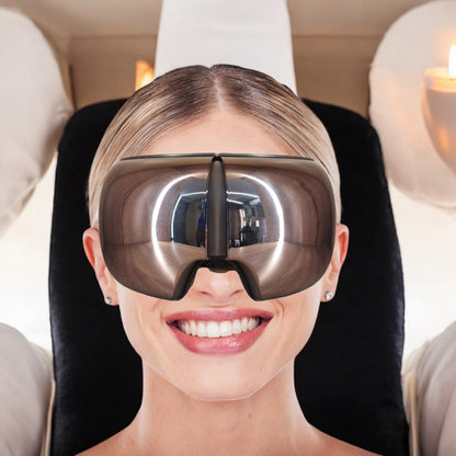 Smart Eye Massager with Adjustable Headband for Relaxation and Comfort