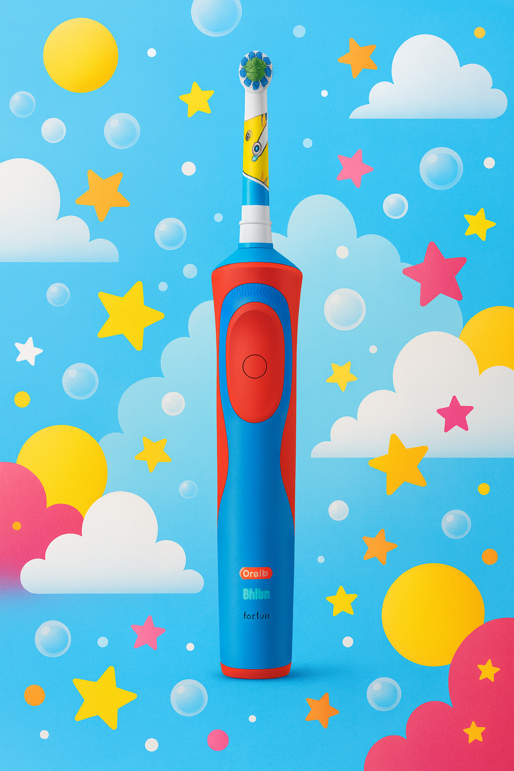 Oral-B Kids Electric Toothbrush D12.513K.PKM – Pac-Man Anime Edition with Extra-Soft Bristles