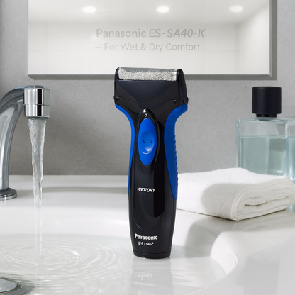 ES-SA40-K Pro Curve Wet & Dry Rechargeable Electric Shaver – Black & Blue