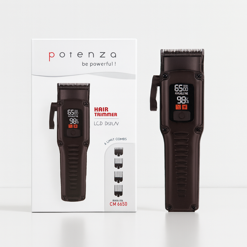 POTENZA CM 6650 Hair Clipper – Professional Cordless Hair Cutting Machine with Adjustable Blades