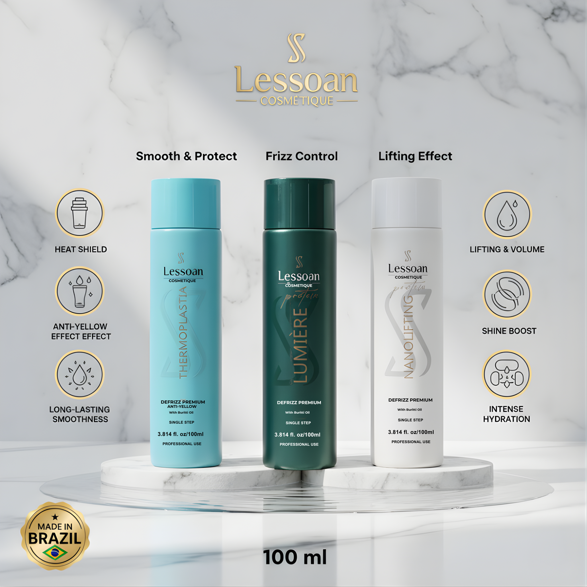 Lessoan Hair Salon Product Demo – Professional 100ml Treatment Set