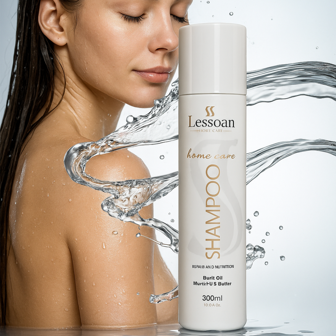 Lessoan Post-Chemical Daily Care Shampoo – Sulfate-Free, Salt-Free, Oil Control & Shine Booster with Buriti & Murumuru Oils (For All Hair Types)(300ML)