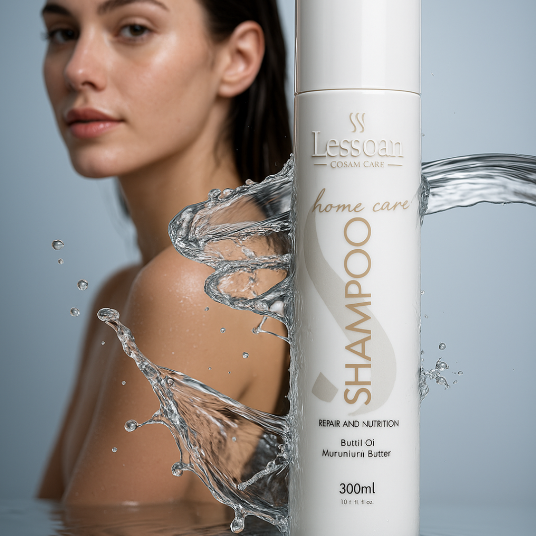 Lessoan Post-Chemical Daily Care Shampoo – Sulfate-Free, Salt-Free, Oil Control & Shine Booster with Buriti & Murumuru Oils (For All Hair Types)(300ML)