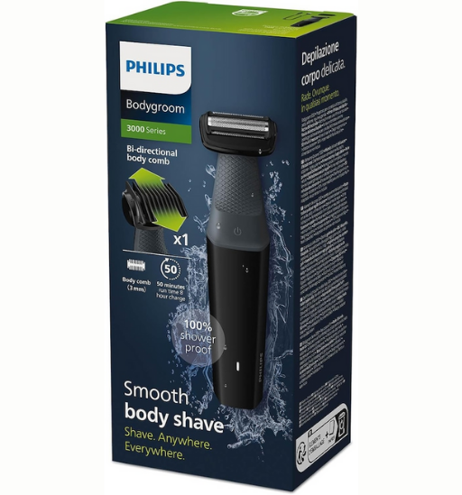 Philips Bodygroom Series 3000 BG3017/01 – Showerproof Body and Groin Trimmer for Men