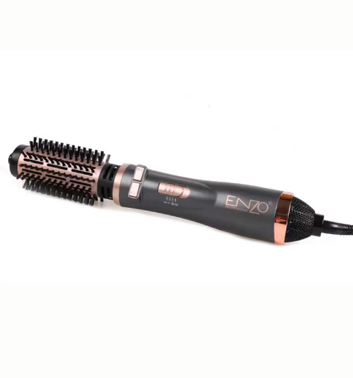 ENZO EN-742 1500W Rotating Hot Air Brush – 2-in-1 Blow Dryer & Styling Tool with Ionic Technology