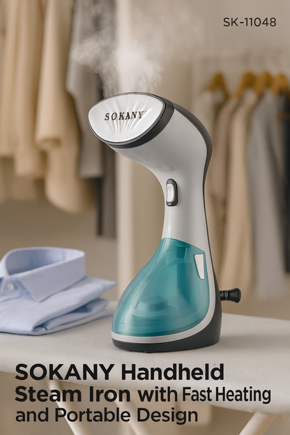 Sokany SK-11048 Handheld Steam Iron with Fast Heating and Portable Design