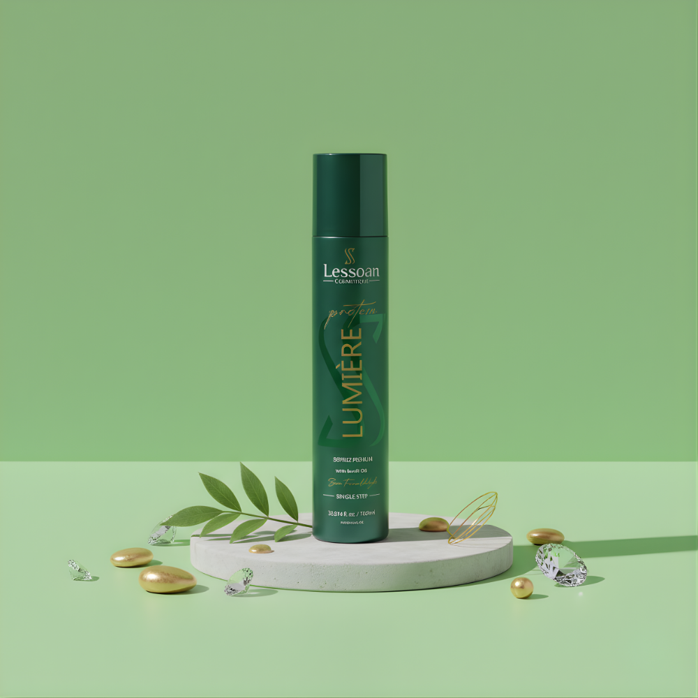 Lessoan Lumière Blonde Hair Treatment – One-Step Formaldehyde-Free Anti-Frizz & Volume Reducer with Buriti & Ojon Oils, NanoColor Technology (For Blonde & Gray Hair)(1000ML)