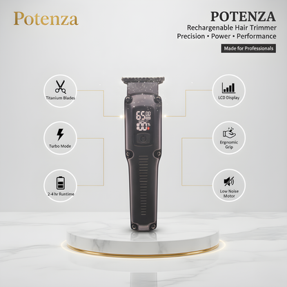 Potenza Rechargeable Hair Trimmer for Professional-Grade Grooming