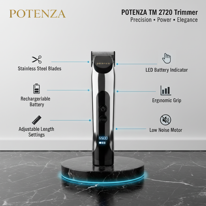 POTENZA TM 2720 Trimmer – Rechargeable Hair & Beard Trimmer with Precision Blades