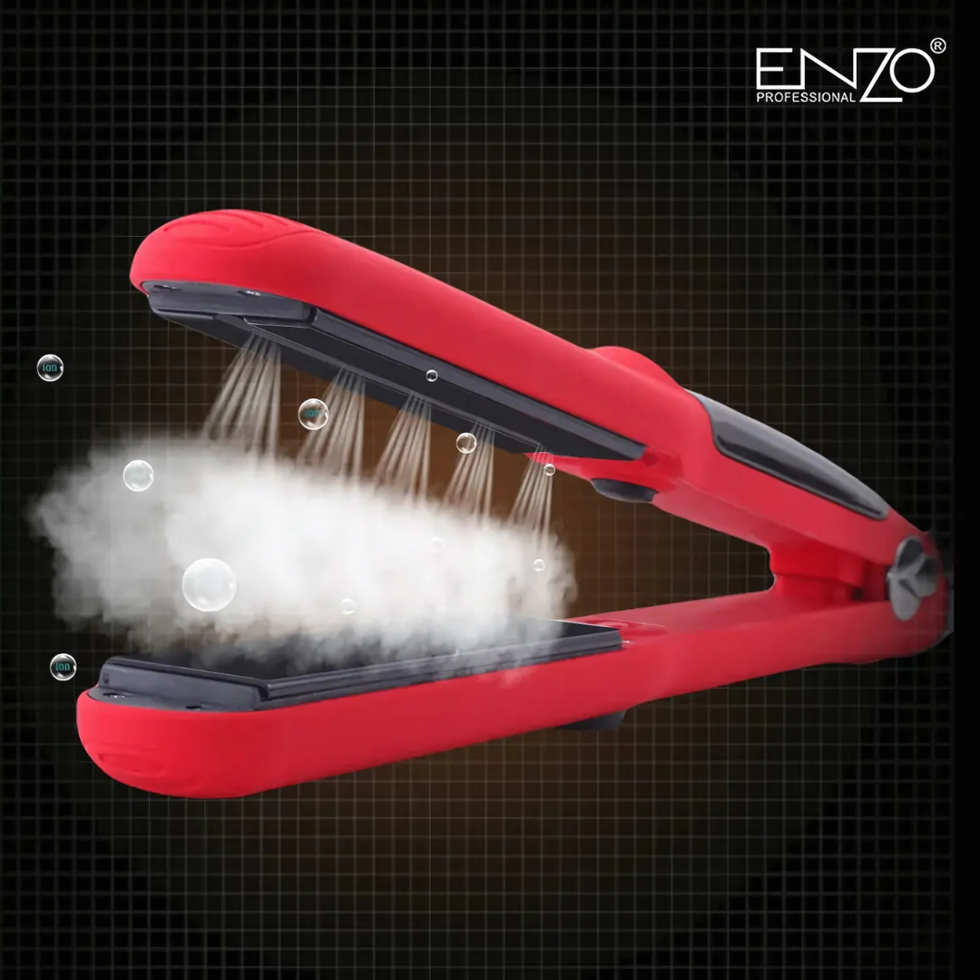 ENZO EN-3999 Professional Ionic Steam Flat Iron – Smooth & Sleek Hair