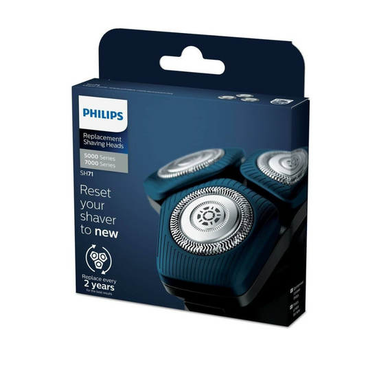 Philips SH71 Replacement Shaving Heads – Compatible with Series 7000 & Angular-Shaped Series 5000 Shavers