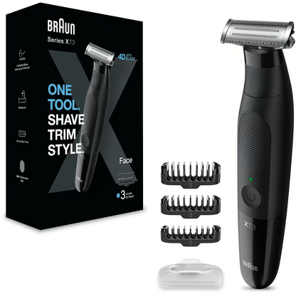 Braun XT3100 Hybrid Trimmer – All-in-One Beard Trimmer, Shaver & Styler with 4D-Blade Technology