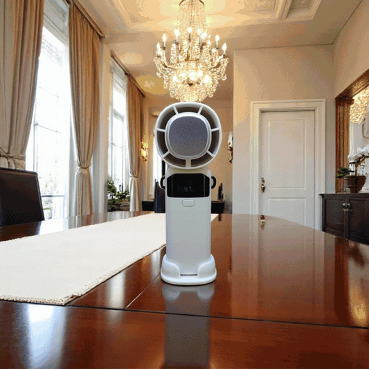 S27 Portable Cooling Fan Front View with LED Display