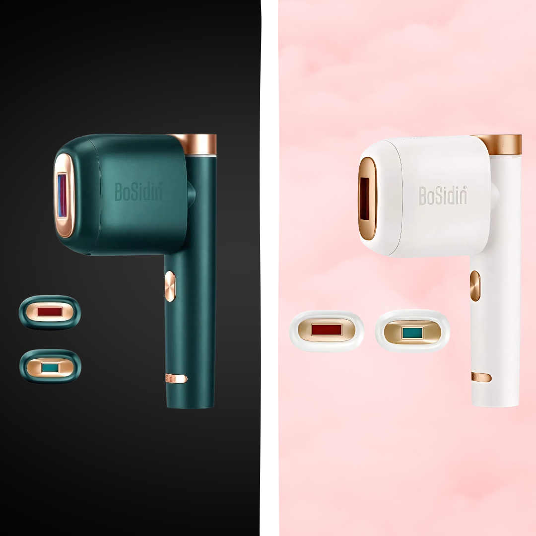 BoSidin D-1178 IPL Hair Removal Device (White & Green) for Painless Hair Reduction