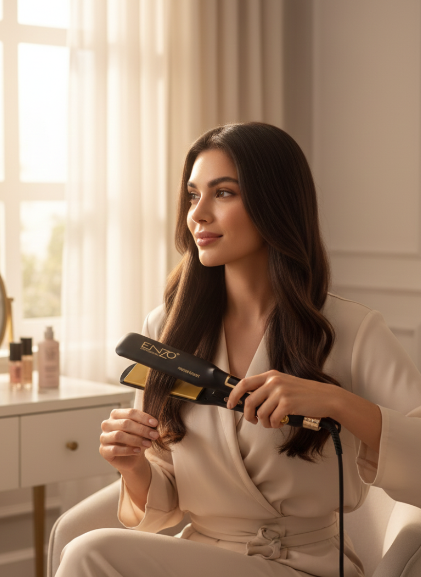 ENZO EN-3106 Professional Hair Straightener – Ceramic Plates