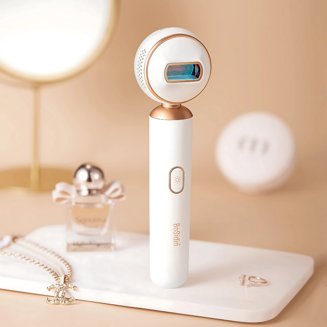 BoSidin D-1185 White IPL Hair Removal Device for Painless Hair Reduction