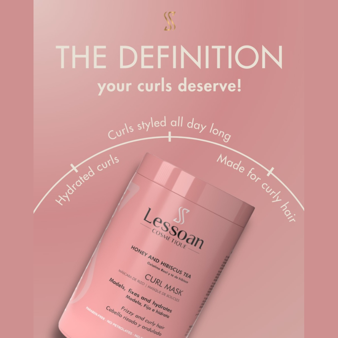 Lesoan Curl Mask product packaging with slogan